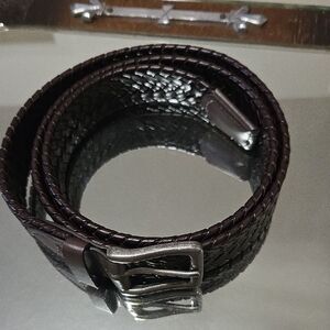 Wrangler Woven Leather Belt